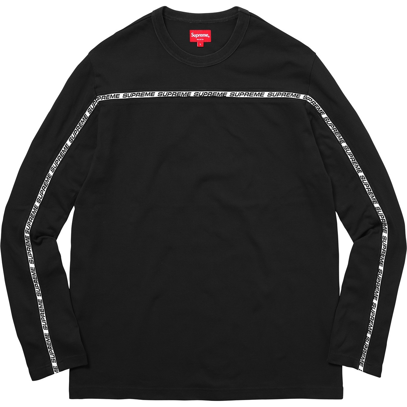 Supreme Tape Stripe L S Pique Top (FW17) - $98