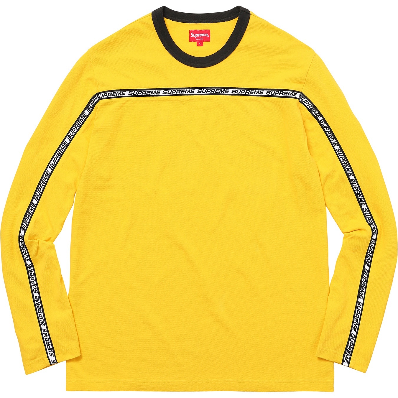 Supreme Tape Stripe L S Pique Top (FW17) - $98