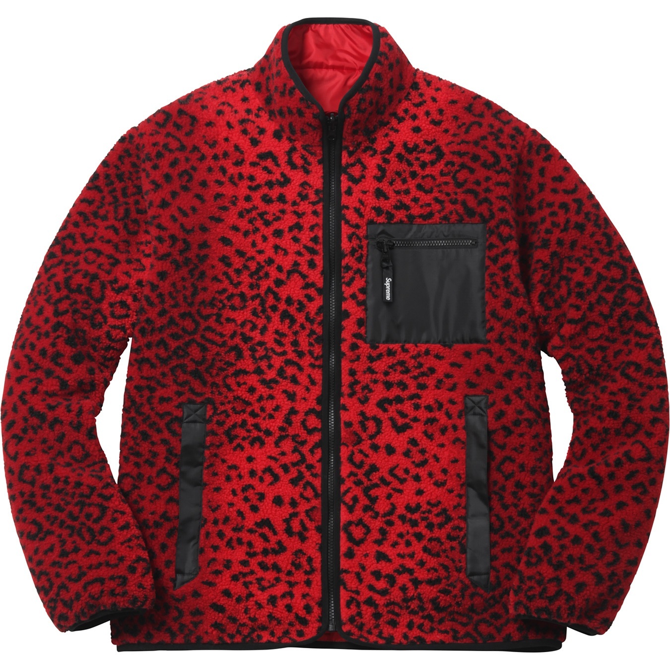 Supreme Leopard Fleece Reversible Jacket (FW17) - $198