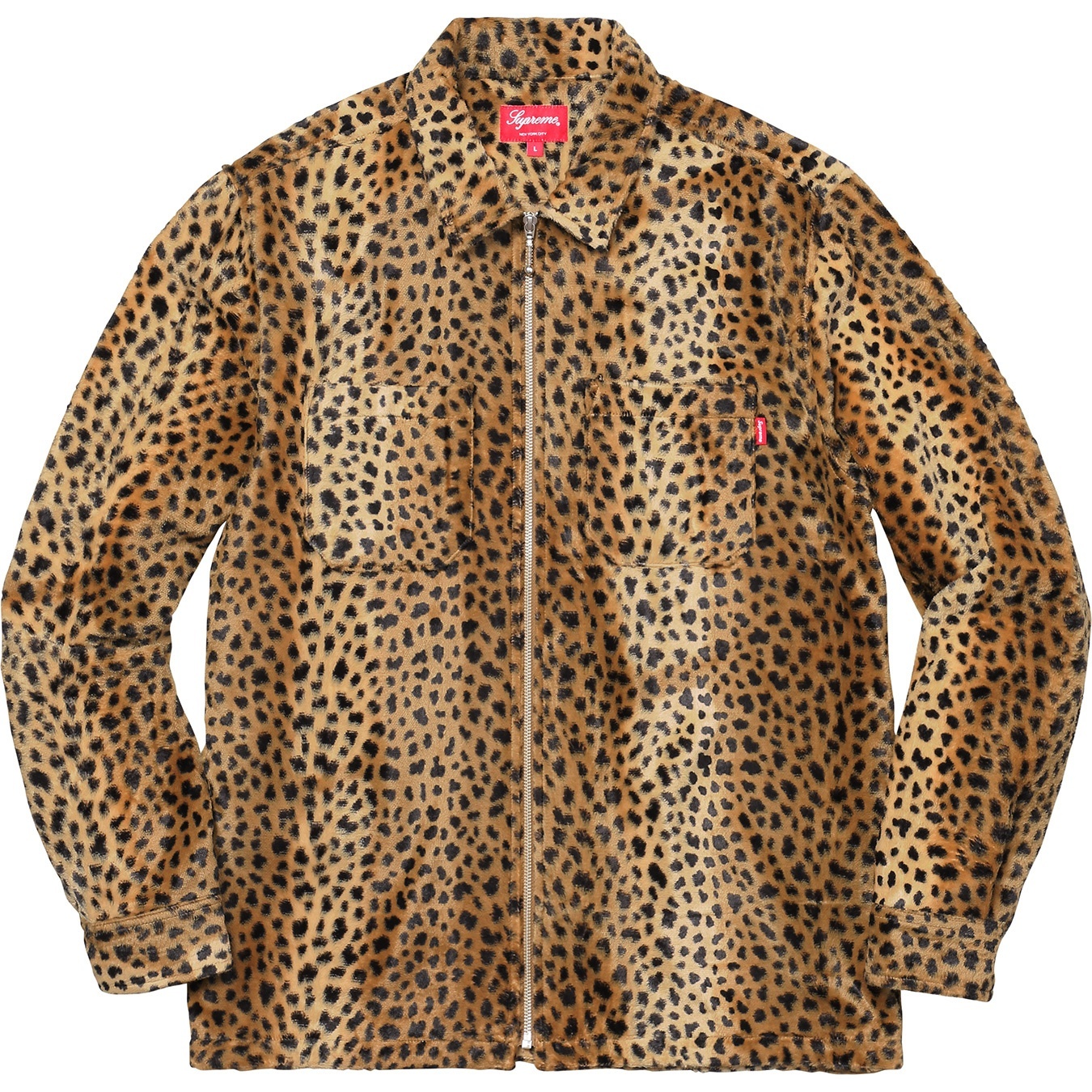 Supreme Cheetah Pile Zip Up Shirt (FW17)