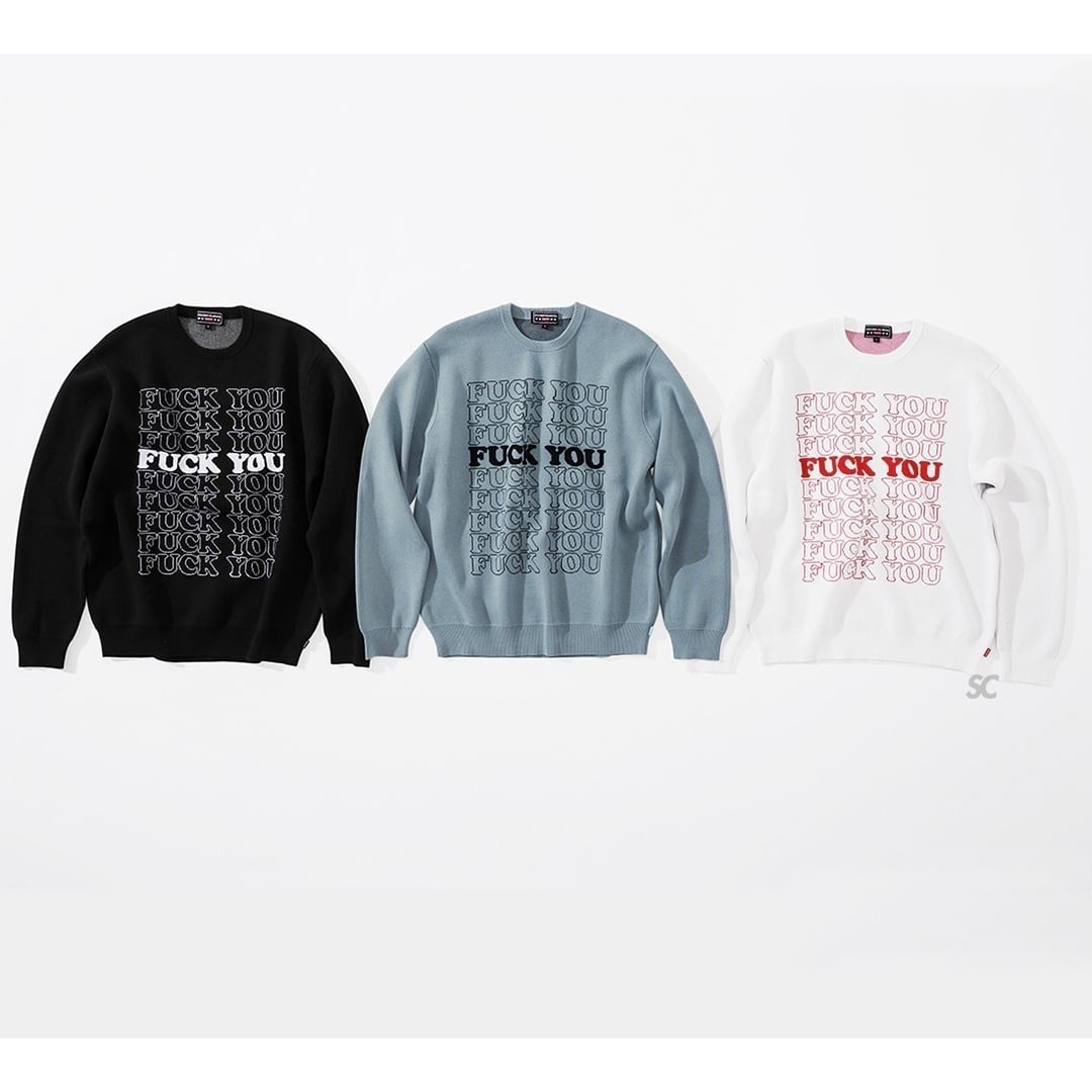 Supreme/HYSTERIC GLAMOUR Fuck You Sweater - SupremeCommunity