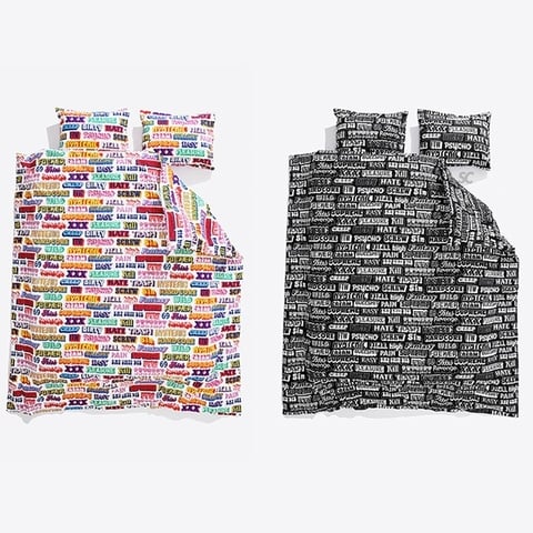 Supreme/HYSTERIC GLAMOUR Text Duvet + Pillow Set - Supreme