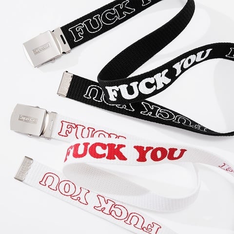 黒 Supreme HYSTERIC GLAMOUR Fuck You Belt Supreme/HYSTERIC GLAMOUR Fuck You Belt - Supreme