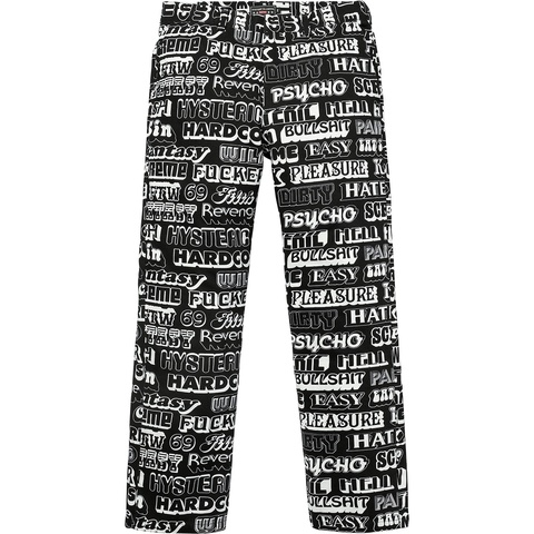 Supreme Supreme/HYSTERIC GLAMOUR Text Work Pant - Colorway