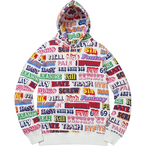 Supreme/HYSTERIC GLAMOUR Text Hooded Sweatshirt - Supreme