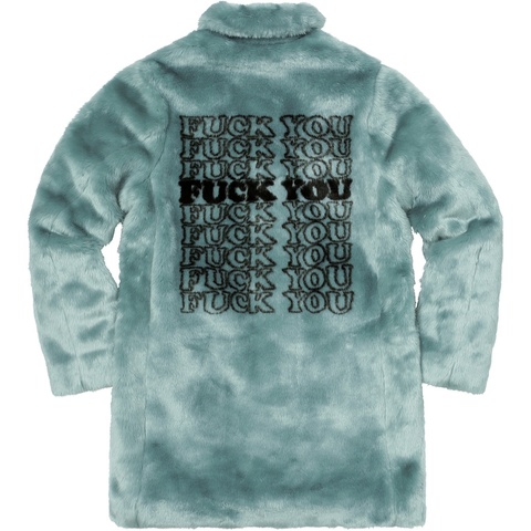 Supreme/HYSTERIC GLAMOUR Fuck You Faux Fur Coat - Supreme Supreme/HYSTERIC GLAMOUR Fuck You Faux Fur Coat - Supreme