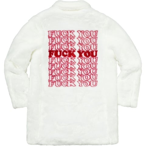 Supreme/HYSTERIC GLAMOUR Fuck You Faux Fur Coat - Supreme