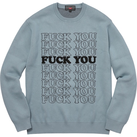 Supreme/HYSTERIC GLAMOUR Fuck You Sweater - Supreme