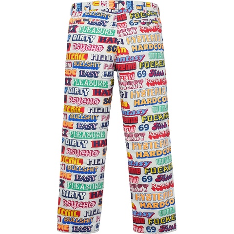 Supreme Supreme/HYSTERIC GLAMOUR Text Work Pant - Colorway