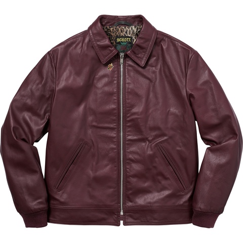 Supreme®/Schott® Leopard Lined Leather Work Jacket - Supreme