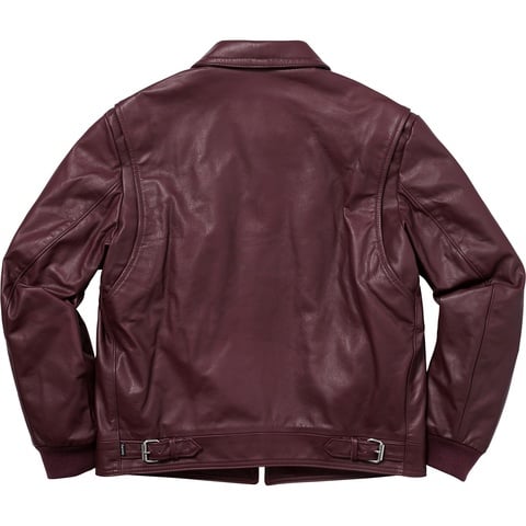 Supreme Supreme®/Schott® Leopard Lined Leather Work Jacket - Colorway