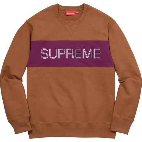 Zig Zag Stitch Panel Crewneck - fall/winter 2017 - Supreme
