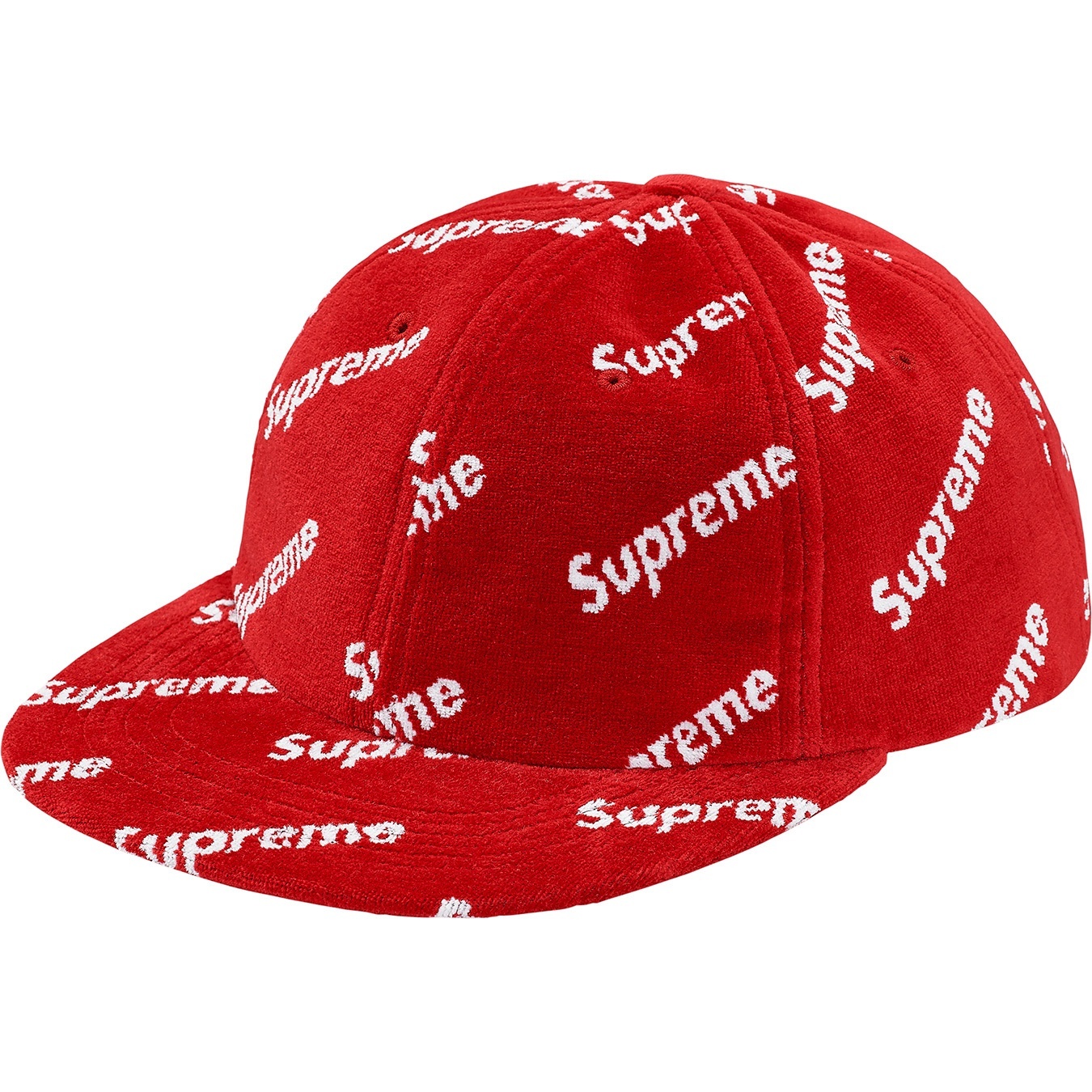 Supreme Velour Diagonal Logo 6-Panel (FW17) - $44