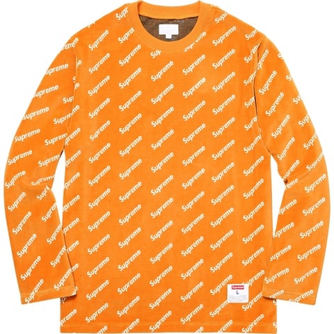Supreme Velour Diagonal Logo L/S Top - Colorway