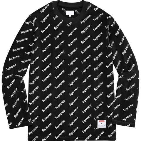 Supreme Velour Diagonal Logo L/S Top - Colorway