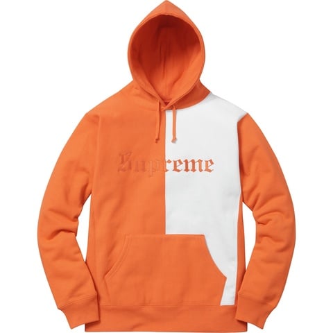 Split Old English Hooded Sweatshirt - Supreme