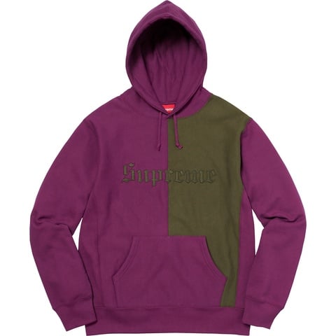 Split Old English Hooded Sweatshirt - Supreme
