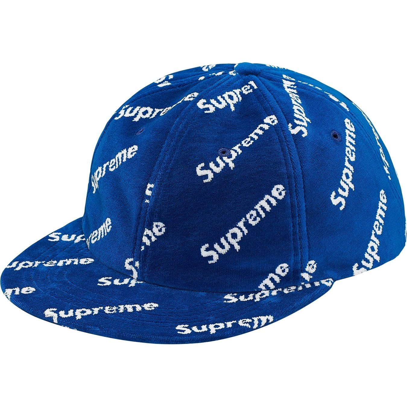 Supreme Velour Diagonal Logo 6-Panel (FW17) - $44
