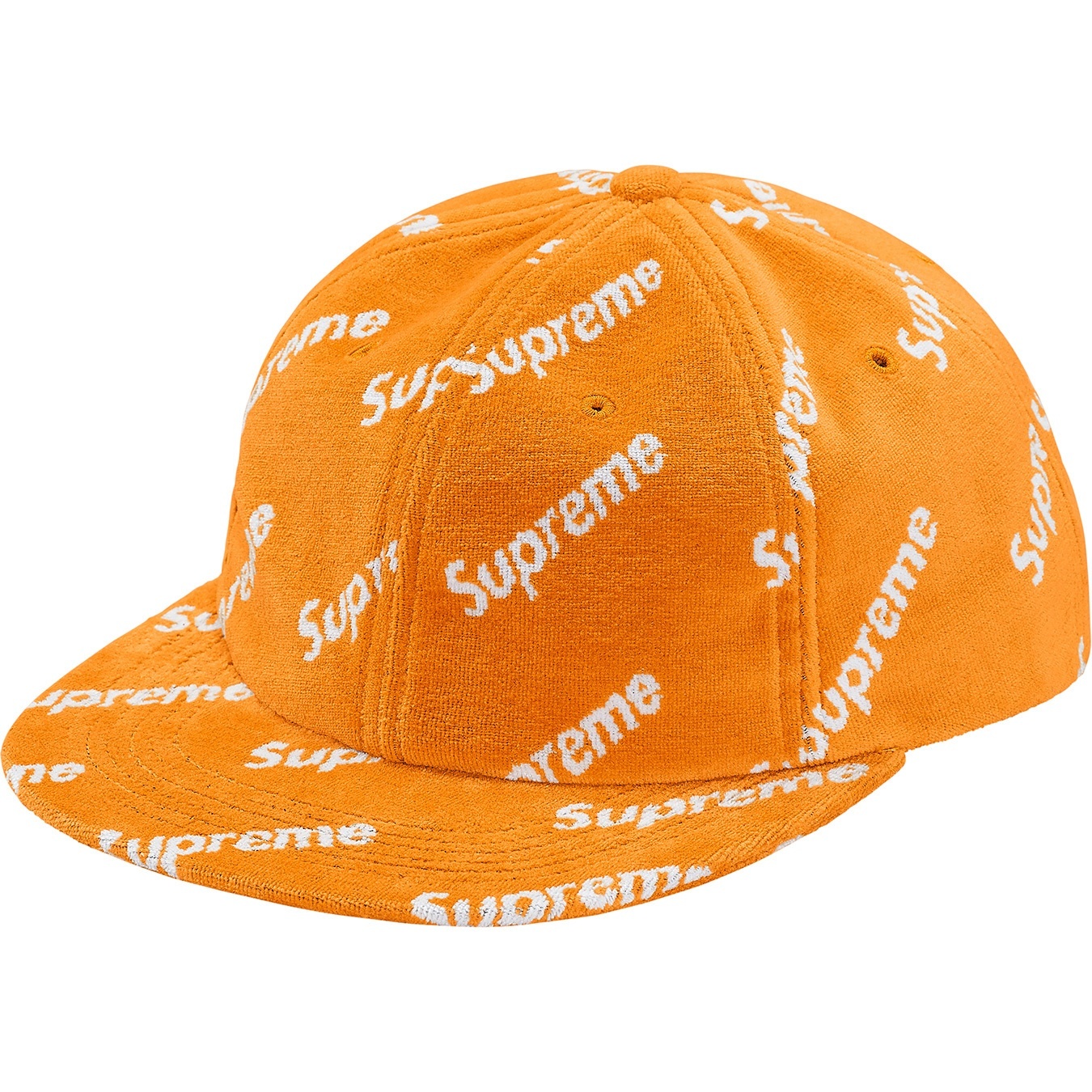 Supreme Velour Diagonal Logo 6-Panel (FW17) - $44