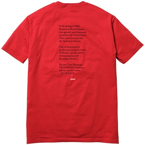 supreme スカーフェイス Tシャツ Supreme FW17 x Scarface Shower Tee Black Crossover Short Sleeve