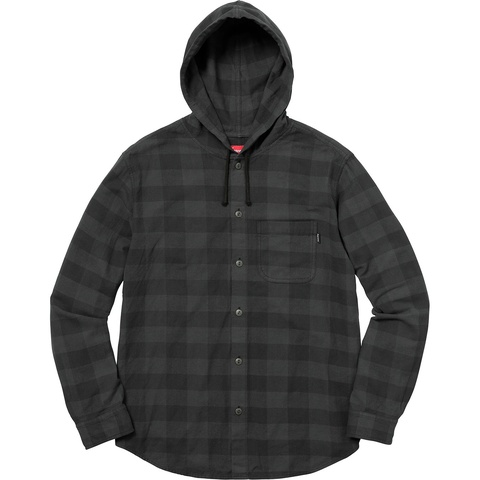 Supreme Hooded Buffalo Plaid Flannel Shirt - Colorway