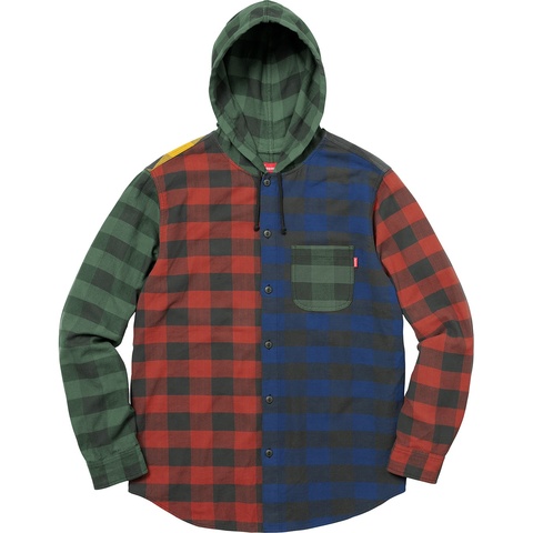 Supreme Hooded Buffalo Plaid Flannel Shirt - Colorway
