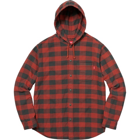 Supreme Hooded Buffalo Plaid Flannel Shirt - Colorway