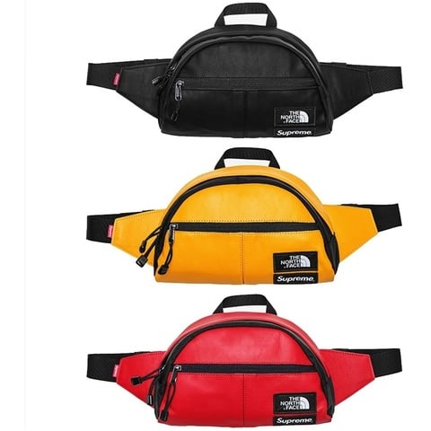 【美品❣️スニダンタグ付❣️】Supreme❌ノース LeatherPack Supreme®/The North Face® Leather Roo II Lumbar Pack - Supreme