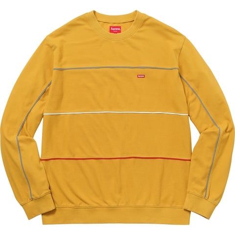 Supreme Multicolor Piping Pique Crewneck - Colorway