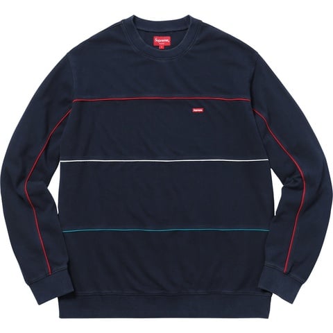 Supreme Multicolor Piping Pique Crewneck - Colorway