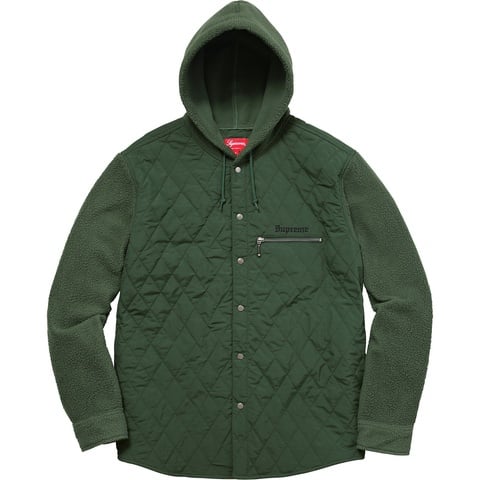 トップス Supreme 2017AW Hooded Fleece Nylon Shirt Hooded Fleece Nylon Shirt - fall/winter 2017 - Supreme