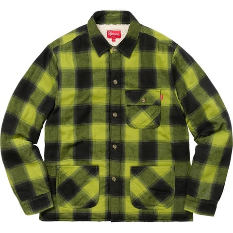 Buffalo Plaid Sherpa Lined Chore Shirt - Supreme