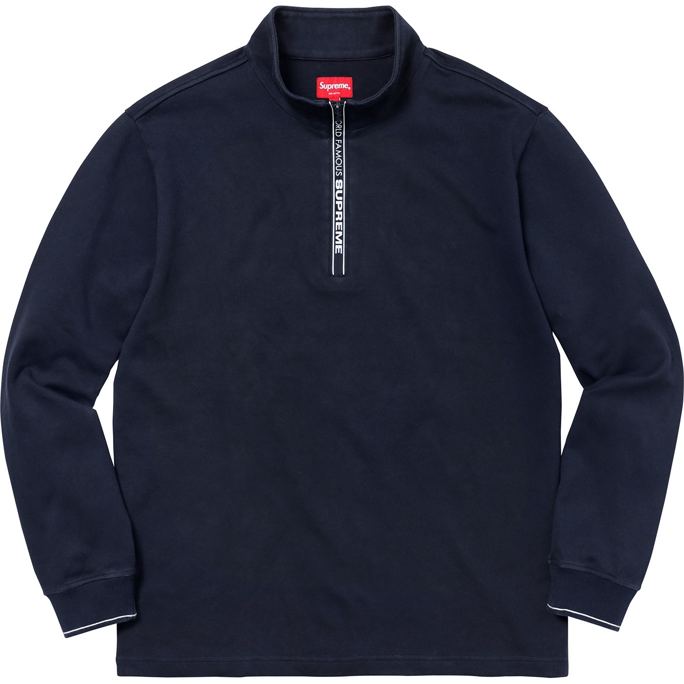 Supreme World Famous Half Zip Pullover (FW17) - $110