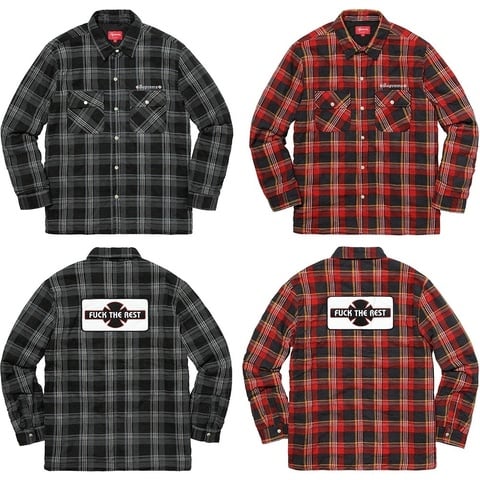 Plaid Flannel Zip Up Shirt - fall/winter 2017 - Supreme
