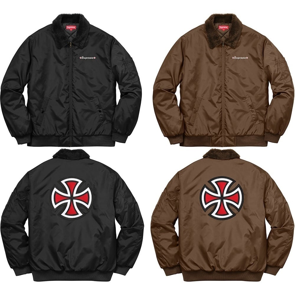 Supreme®/Independent® Fur Collar Bomber Jacket - SupremeCommunity