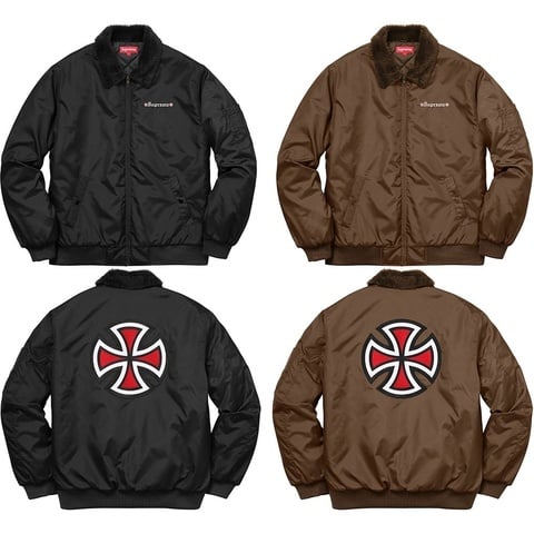 Supreme®/Independent® Fur Collar Bomber Jacket - Supreme
