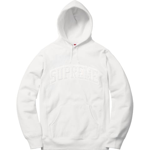 Patent/Chenille Arc Logo Hooded Sweatshirt - Supreme