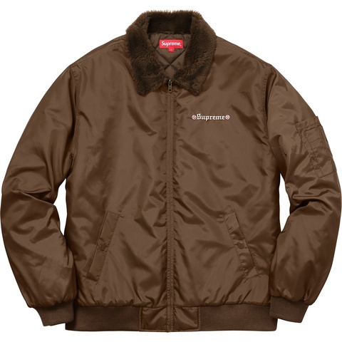 Supreme®/Independent® Fur Collar Bomber Jacket - Supreme