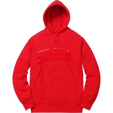 Patent/Chenille Arc Logo Hooded Sweatshirt - Supreme