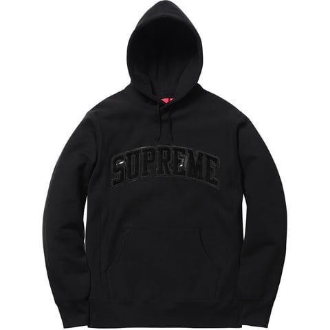 Supreme Patent/Chenille Arc Logo Hooded Sweatshirt - Colorway