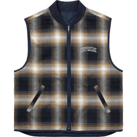 トップス supreme : Reversible Shadow Plaid Vest Reversible Shadow Plaid Vest - fall/winter 2017 - Supreme