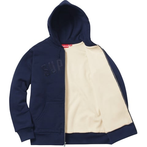 Arc Logo Thermal Zip Up Sweatshirt - Supreme