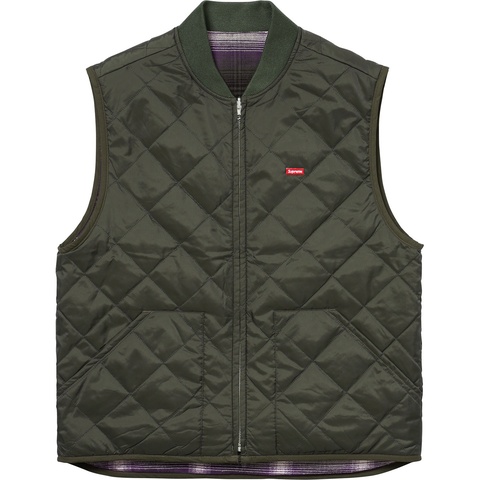 Supreme Reversible Shadow Plaid Vest - Colorway