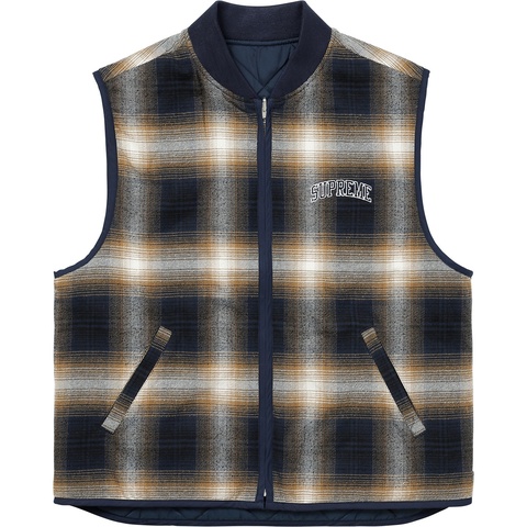 Supreme Reversible Shadow Plaid Vest - Colorway