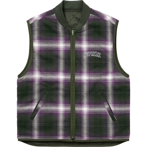Reversible Shadow Plaid Vest - fall/winter 2017 - Supreme