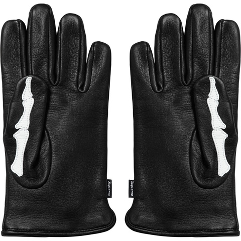Supreme Vanson Leather X-Ray グローブ 黒 骨手袋 Supreme®/Vanson® Leather X-Ray Gloves - Supreme