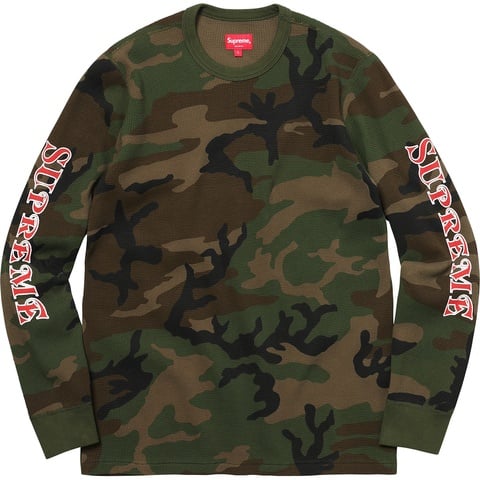 Supreme Sleeve Logo Waffle Thermal - Colorway