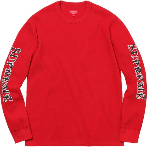 Sleeve Logo Waffle Thermal - fall/winter 2017 - Supreme