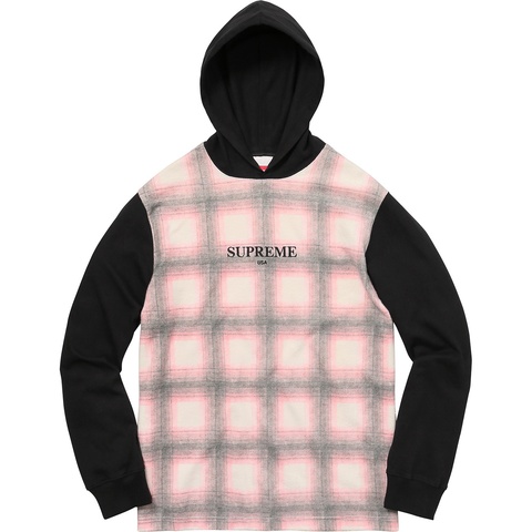 Supreme Shadow Plaid Hooded L/S Top - Colorway