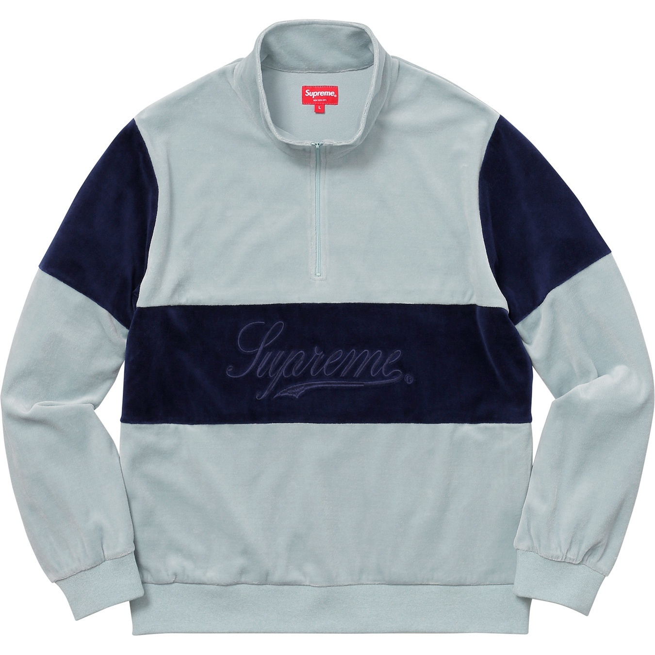 Supreme Velour Half Zip Pullover (FW17) - $128